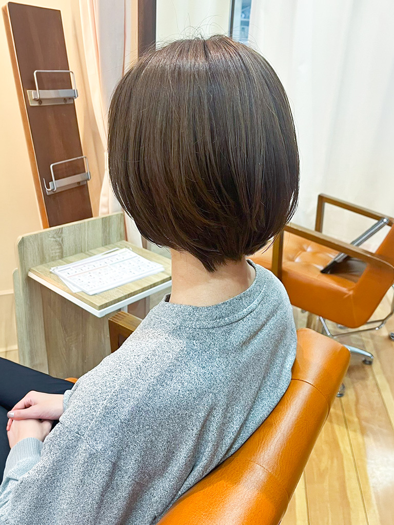 美シルエット×丸みショートボブ【河内花園駅】