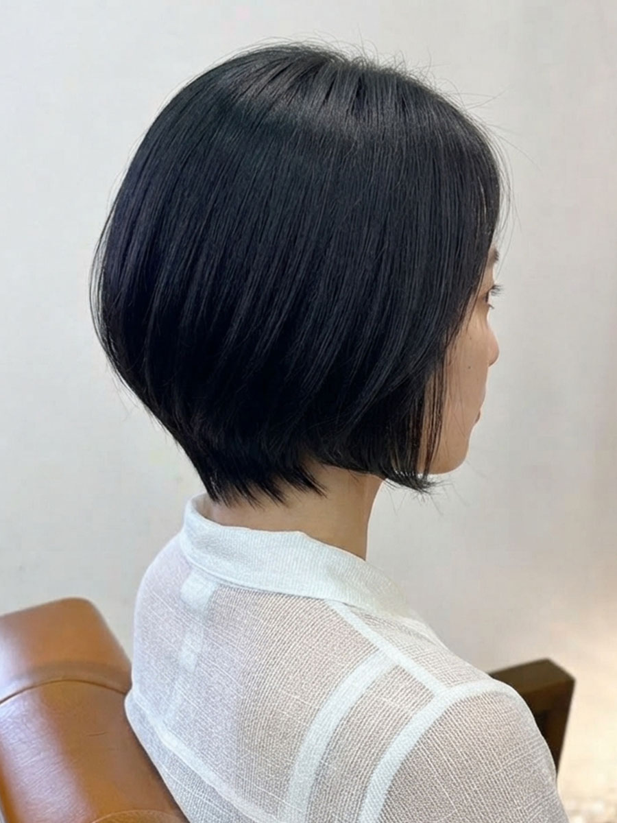 シルエットがきれいなショートボブ【河内花園駅】